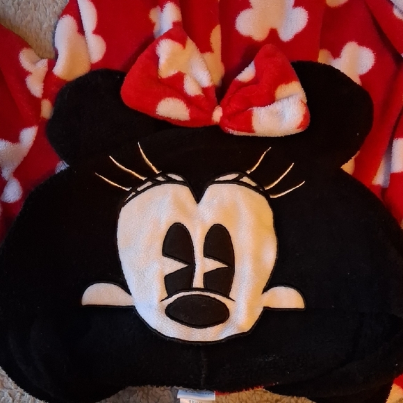 Red Onesie with White Mickey Mouse Pattern - Picture 3 of 4